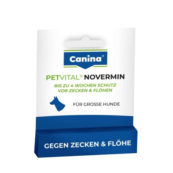 Canina Petvital Novermin pilieni pret blusām un ērcēm suņiem virs 15 kg 4 ml N1